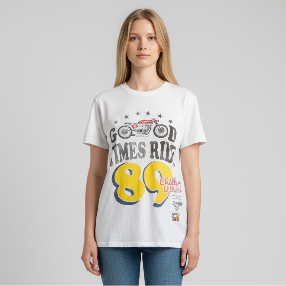 NEW The Laundry Room T Shirt Good Times 86 Tee Shirt White Oversized Small